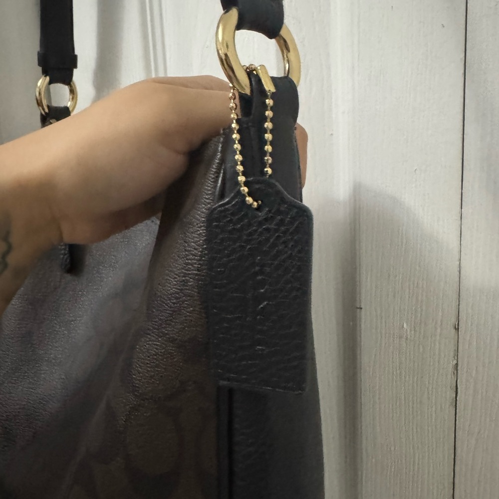Coach Chocolate Brown Signature Shoulder Bag - Picture 6 of 12